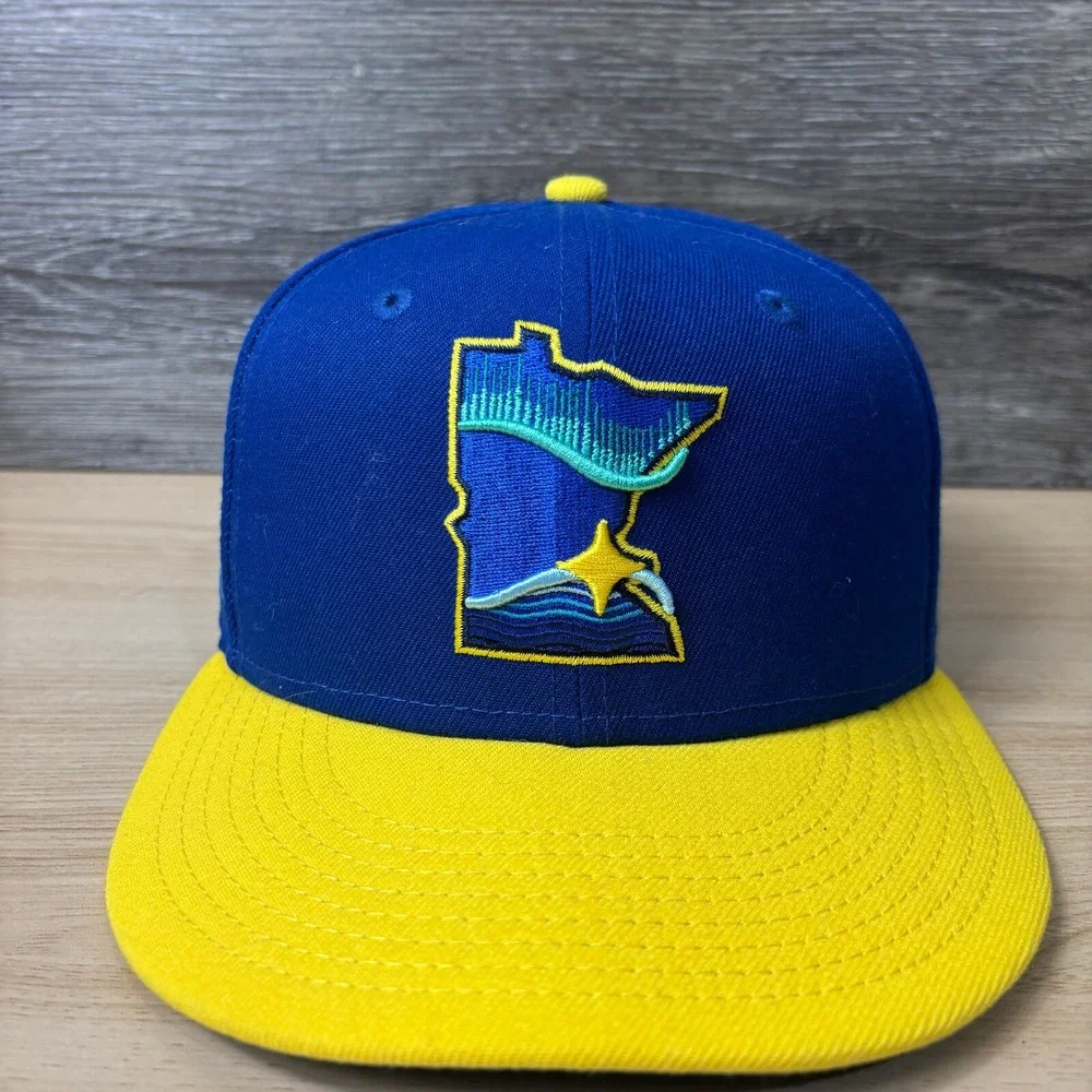 Minnesota Twins Hat Cap Fitted 7 Blue New Era MLB Baseball City‎ Connect